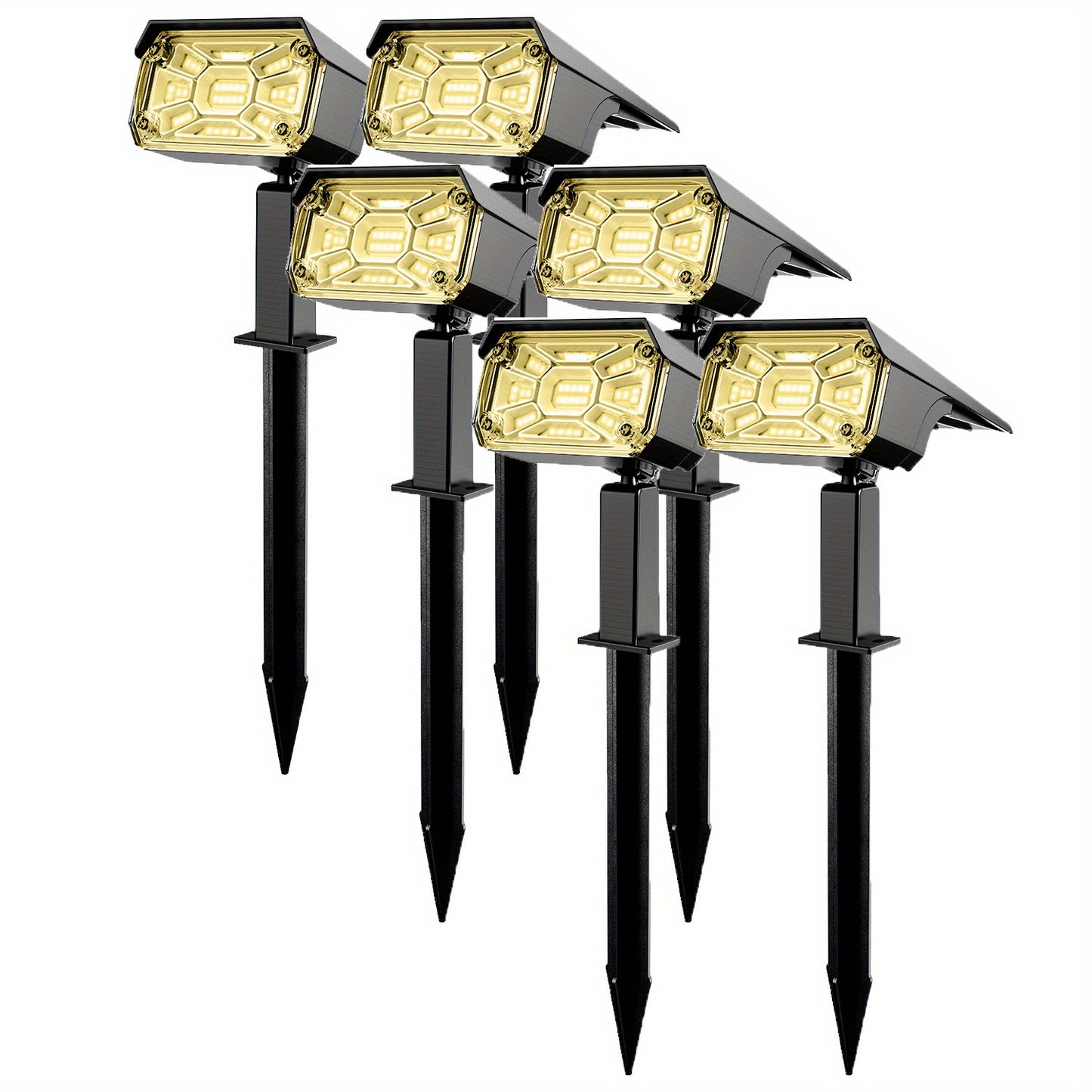 1/2/4/6 St Solarbetriebene LED-Bodenlampen, 38 LED-Solargartenleuchten, Solar-Rasenleuchten, Solar-Spotlights, geeignet für Gärten, Höfe, Balkone, Rasenflächen, Wege, Villen, Partys, Spielplätze und Outdoor-Halloween-Dekorationen