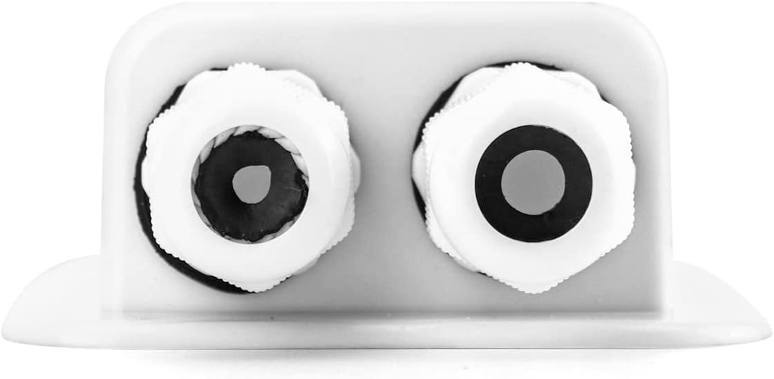 Glande d'entrée de câble solaire IP68, 2 voies, blanc, noir, boîtier d'entrée de câble solaire ABS étanche