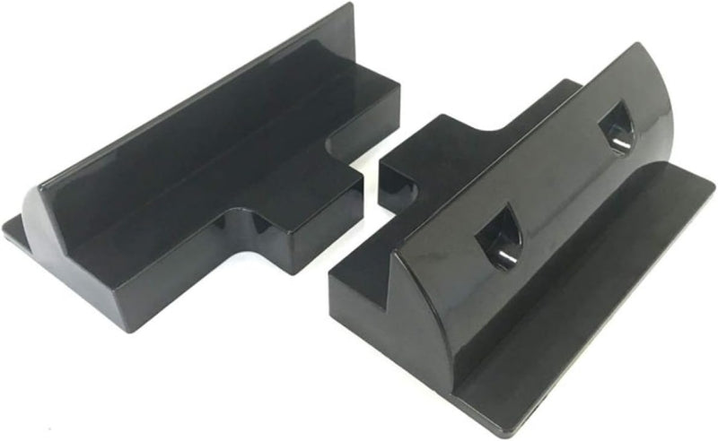 Black/White Solar Panel Mounting Brackets, UV Resistant ABS Solar Panel Mounting Brackets, Drill Free Corner Bracket Support for Wood Frame, Boat, RV, Caravan, Hood