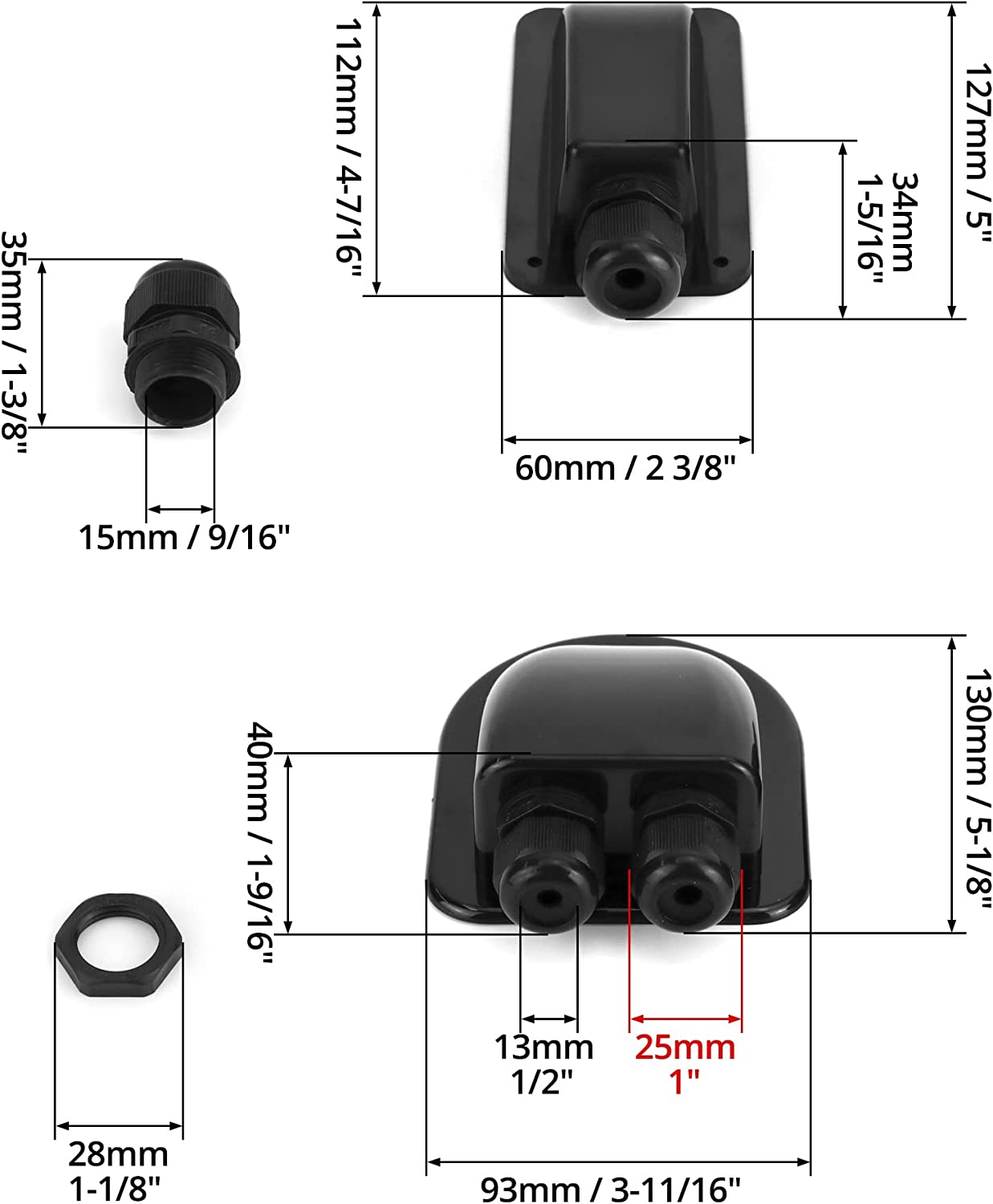 Solarmodul Halterungen, Ruipoo Solarpanel Montagehalterung Seitenhalterungen ABS Eckhalter Satz 5PCS bohrfrei Weit verbreitet auf Wohnmobile, Boote, Flachdächer, Camping und Caravan-Installationen