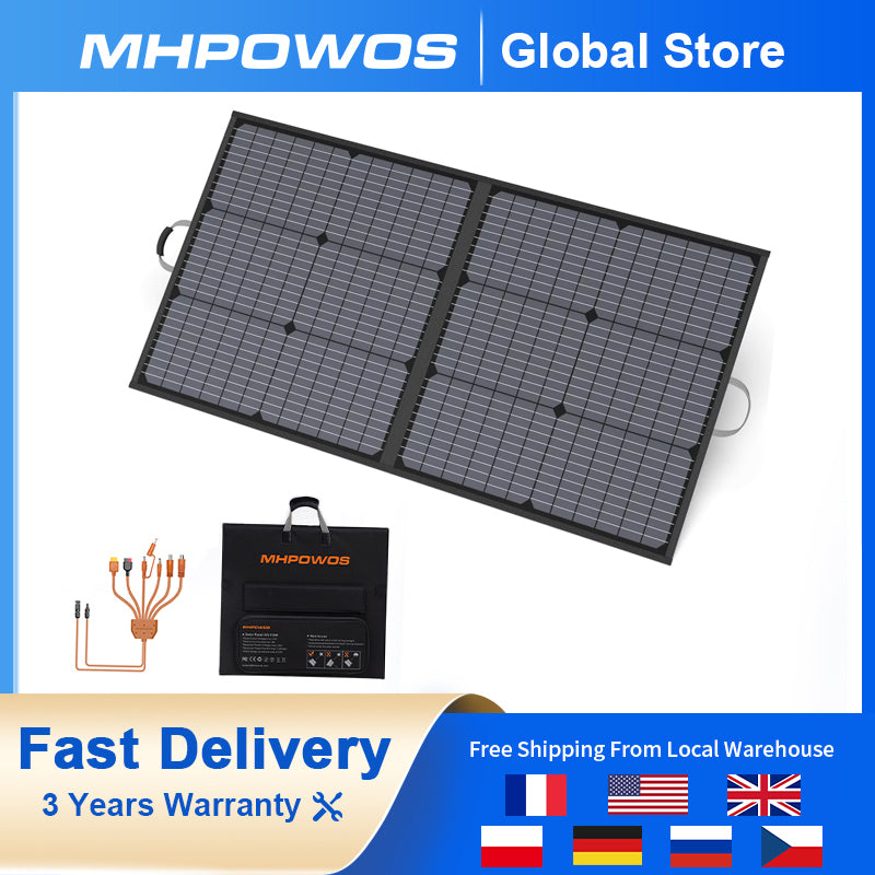 MHPOWOS 110 W tragbares Solarladegerät, 20 V, faltbare Solarmodule mit MC-4-Ausgang, 23,5 % Effizienzmodul für Outdoor-Camping-Wohnmobil