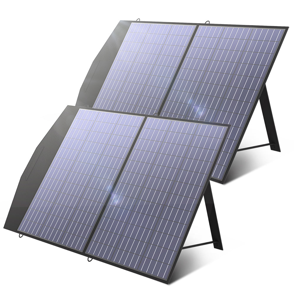 ALLPOWERS faltbares und tragbares Solarpanel 100/200 W Solarbatterieladegerät, Notstromversorgung für den Außenbereich für Kraftwerk usw