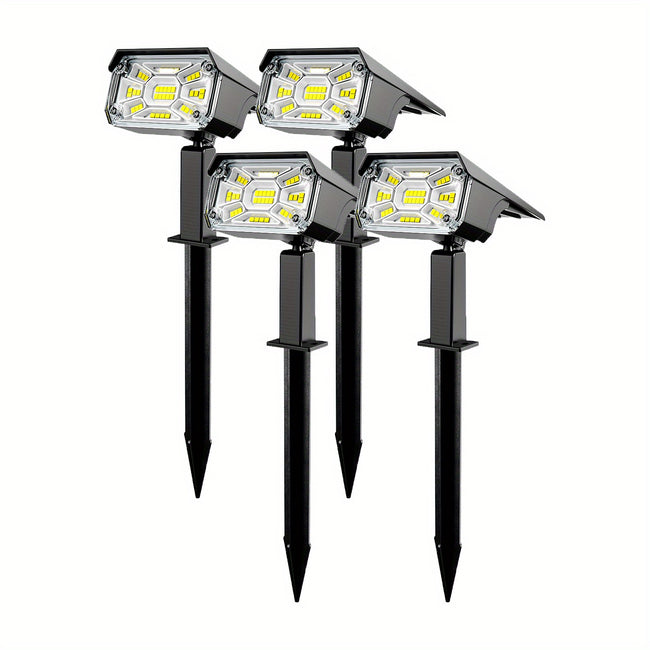 1/2/4/6 St  Solarbetriebene LED-Bodenlampen, 38 LED-Solargartenleuchten, Solar-Rasenleuchten, Solar-Spotlights, geeignet für Gärten, Höfe, Balkone, Rasenflächen, Wege, Villen, Partys, Spielplätze und Outdoor-Halloween-Dekorationen