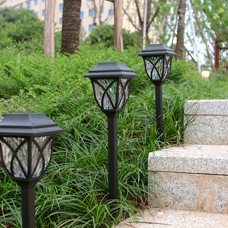 Solar-Gartenleuchten für den Außenbereich, 8er-Pack LED-Wegeleuchten, solarbetrieben, PP-Material, einfarbig, Solarbatterie, keine elektronischen Komponenten, ≤36V Betriebsspannung