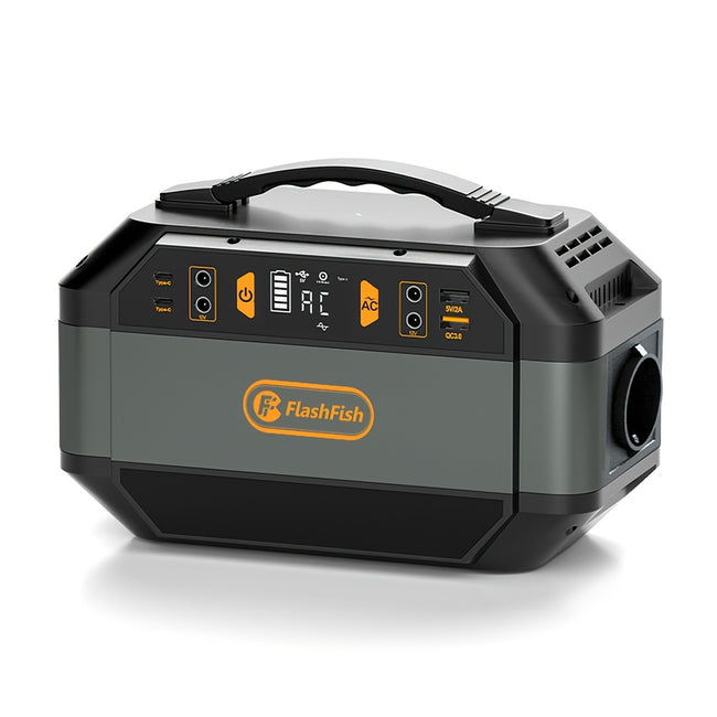 FlashFish Tragbare Power Station 330 W (600 W Spitze), Power Station 288.6 Wh/, 230V Reine Sinuswelle 9 Ausgänge Batterie Power Generator für Camping Wohnmobil und als Notfallgenerator, Camping Stromversorgung, Tragbare Elektrizität, Leichter Generator