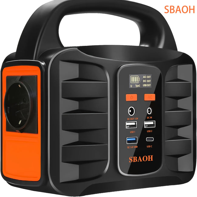 SBAOH Tragbare Powerstation T101-99Wh/194Wh | 150W/200W | Steckdose | Lithium-Akku mit AC/USB Ausgang | Solar-Kraftbank | Campingausrüstung | Ideal für Reisen, Camping Outdoor-Ausrüstung