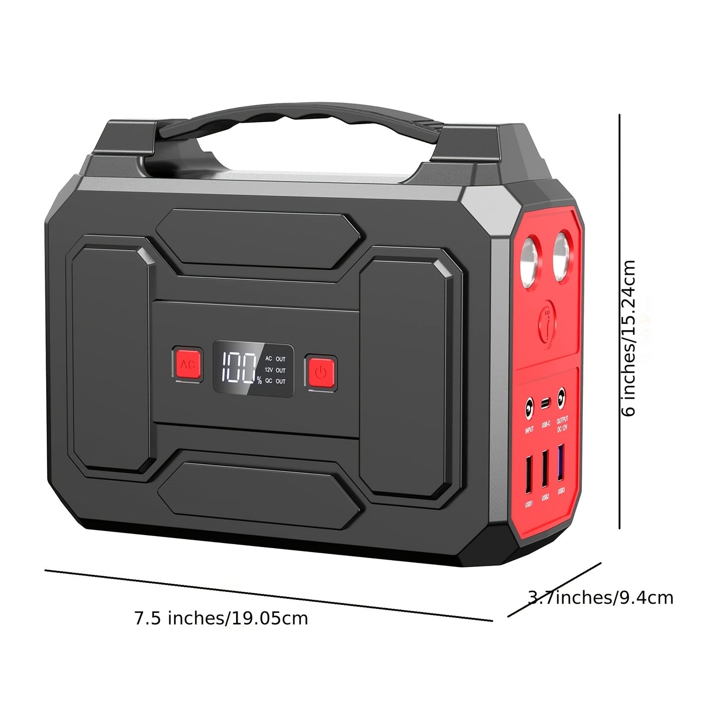 100W 99Wh Tragbare Power Station, mit AC 230V, USB C Ausgängen und LED-Taschenlampen, kleiner Solar-Generator, Telefon-Laptop-Akku-Ladegerät für Innen- und Außenbereich, Notfall-Backup (Solarpanel NICHT enthalten)