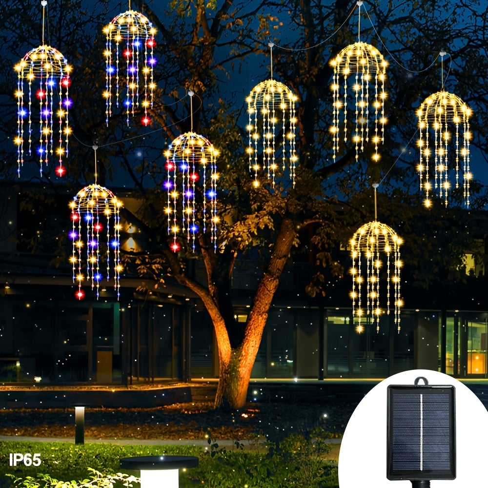 4 Stück schwebende Solar-Jellyfish-Lichter für draußen, Smart-Lichter,geeignet für Höfe, Schirme, Dachvorsprünge, Gärten, Bäume, Zelte, Weihnachtsdekorat