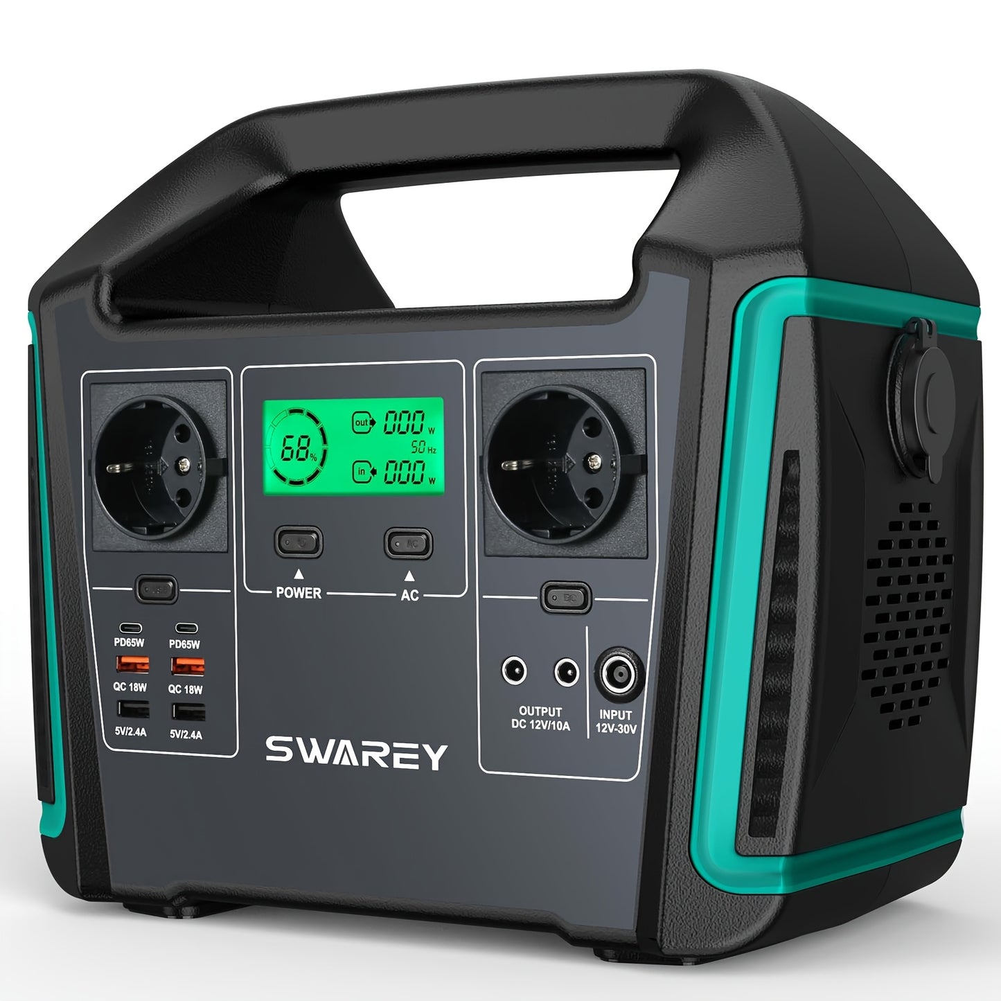 SWAREY Tragbare Power Station 1000W, 725.76Wh Solar Generator Battery Backup 2 X 1000 W AC Ausgang, 2 X 65 W USB-C Verbindung, Power Generator Battery Für Camping, Reisen, Angeln, Wohnmobil Und Smartphone Tablet