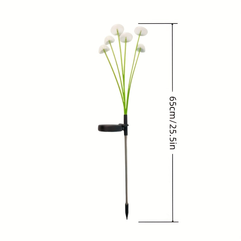 Solar 6/8/10 LED Quallen-Pilzlichter, Gartenlandschaftsleuchten, Außen-Bodensteck-Lauflichter, Gartendekorationslichter, Festliche