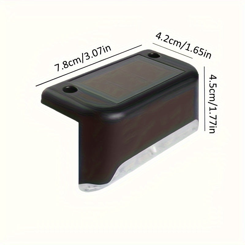 16 Stück Solar-Außen-Terrassenleuchte, LED-Stufenleuchte, für Balkon, Terrasse, Treppe, Zaun, Terrasse, Garten, Hof, Villa, Auffahrt, Weg