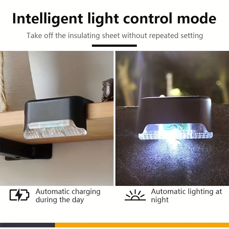 16 Stück Solar-Außen-Terrassenleuchte, LED-Stufenleuchte, für Balkon, Terrasse, Treppe, Zaun, Terrasse, Garten, Hof, Villa, Auffahrt, Weg