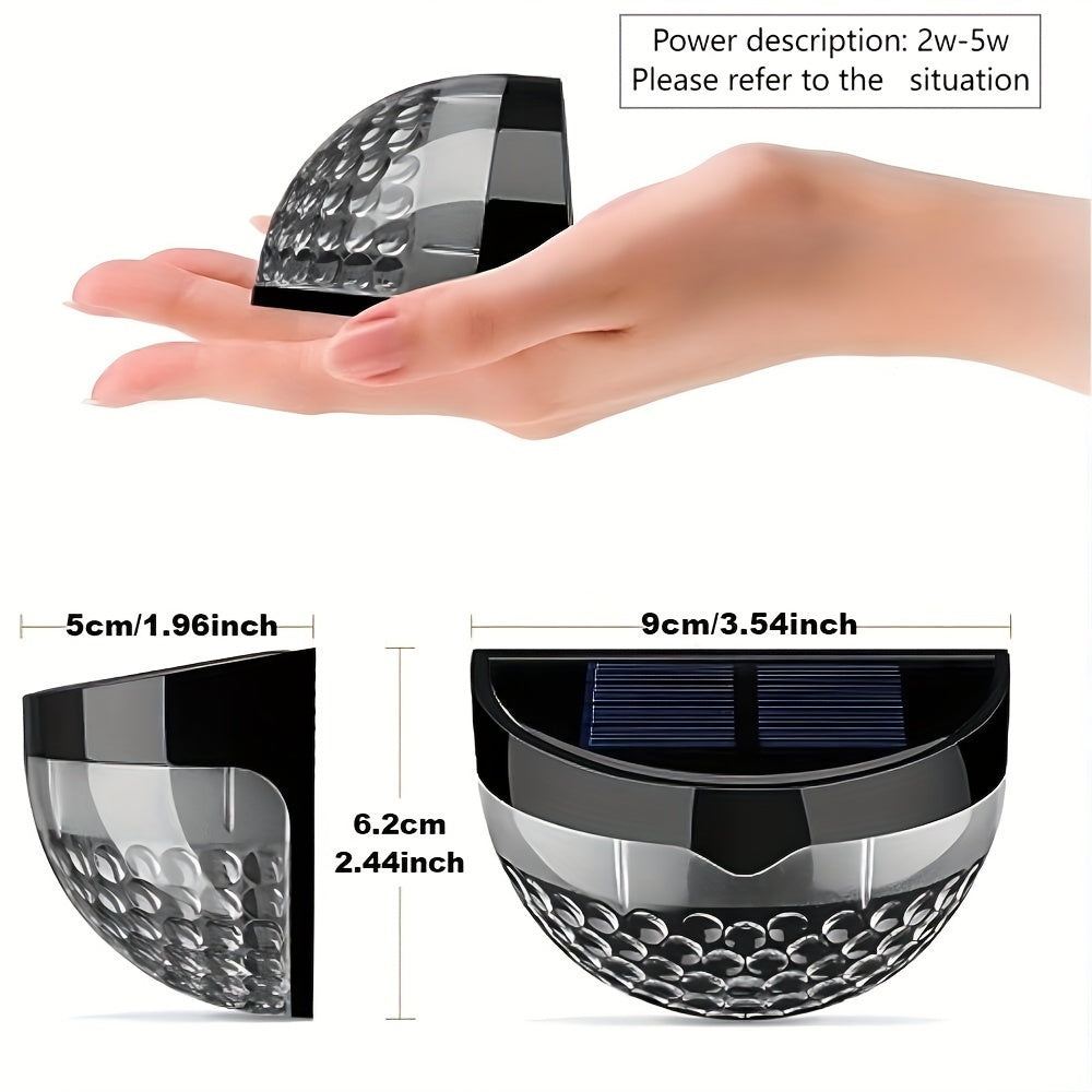 4/6 Stück Solar-Zaunleuchte Solar-Deckenleuchte Solar-Wandleuchte, perfekte Außenbeleuchtung für Zäune, geeignet für Zaun, Terrasse, Innenhof, Garage, Stufen und Treppen