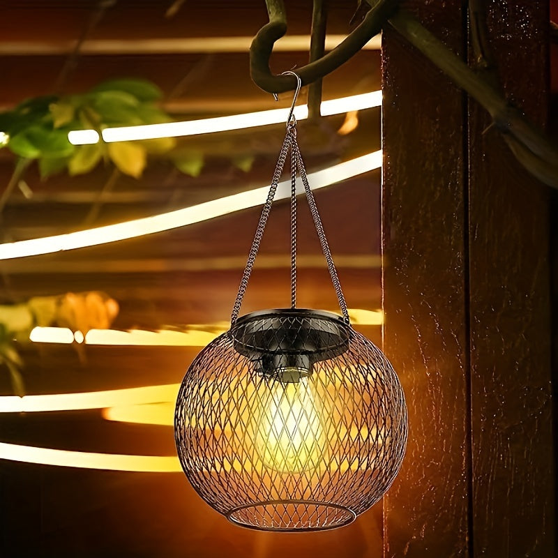 2 Stk./4 Stk. Neue Outdoor-Solarlaterne, Verbesserte Version Hängende Solarlampe für den Garten, Metallkronleuchter Dekorative Beleuchtung Solarbaumlicht Geeignet für Garten, Terrasse und Weg