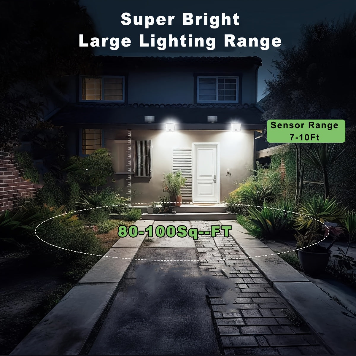 1/2/4 Stk. Solar-Bewegungssensor-Wandleuchten, 210 LED superhelle Solar-Gartenlampen mit Fernbedienung, geteiltes Solarpanel, für Innen- und Außenbereich geeignet, separate Panel-betriebene Scheinwerferleuchte