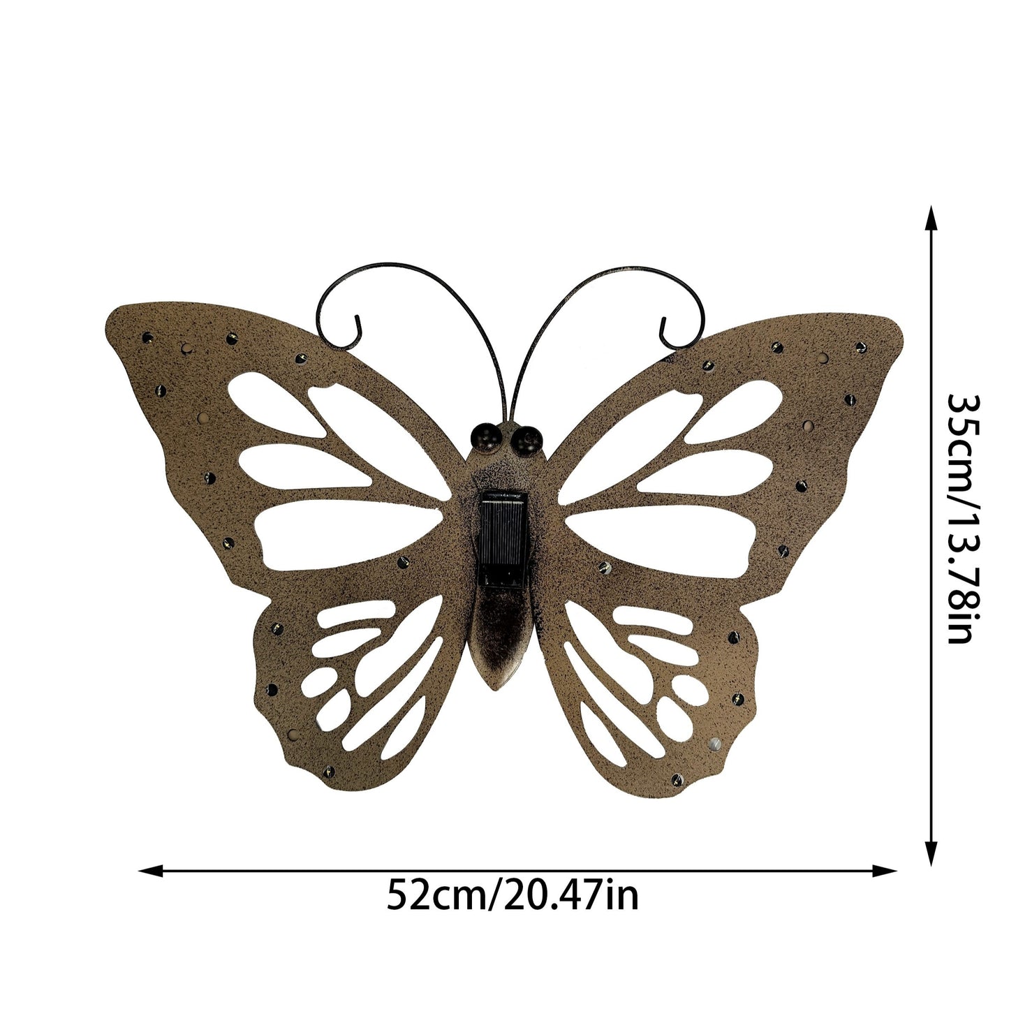 1 Stück/2 Stück Solarleuchten, Vintage Wandhängende Schmetterlinge, IP44 Außen-Dekolichter für Garten, Terrasse und Rasen, Halloween Weihnachten Valentinstag Hochzeit Geburtstag Party Deko-Lichter, Geschenke für Familie & Freunde