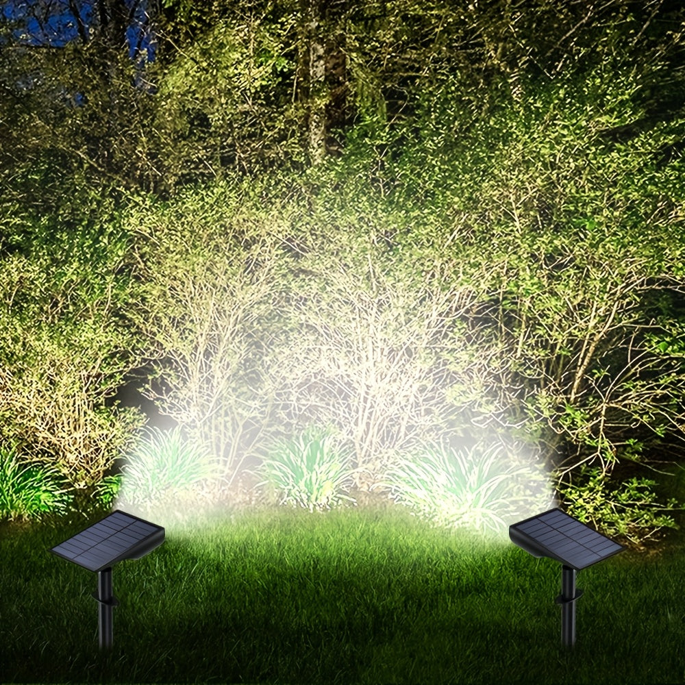 4 Stück Solar-Gartenleuchten mit 9 LEDs | 5 Beleuchtungsmodi | Solar-Baumlicht für Hof und Garten | Ohne Fernbedienung | Außenleuchte