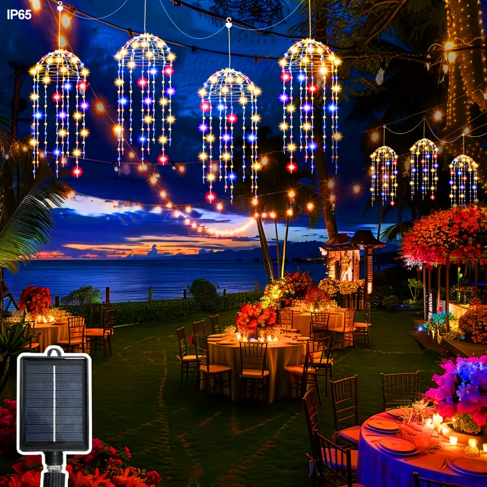 4 Stück schwebende Solar-Jellyfish-Lichter für draußen, Smart-Lichter,geeignet für Höfe, Schirme, Dachvorsprünge, Gärten, Bäume, Zelte, Weihnachtsdekorat