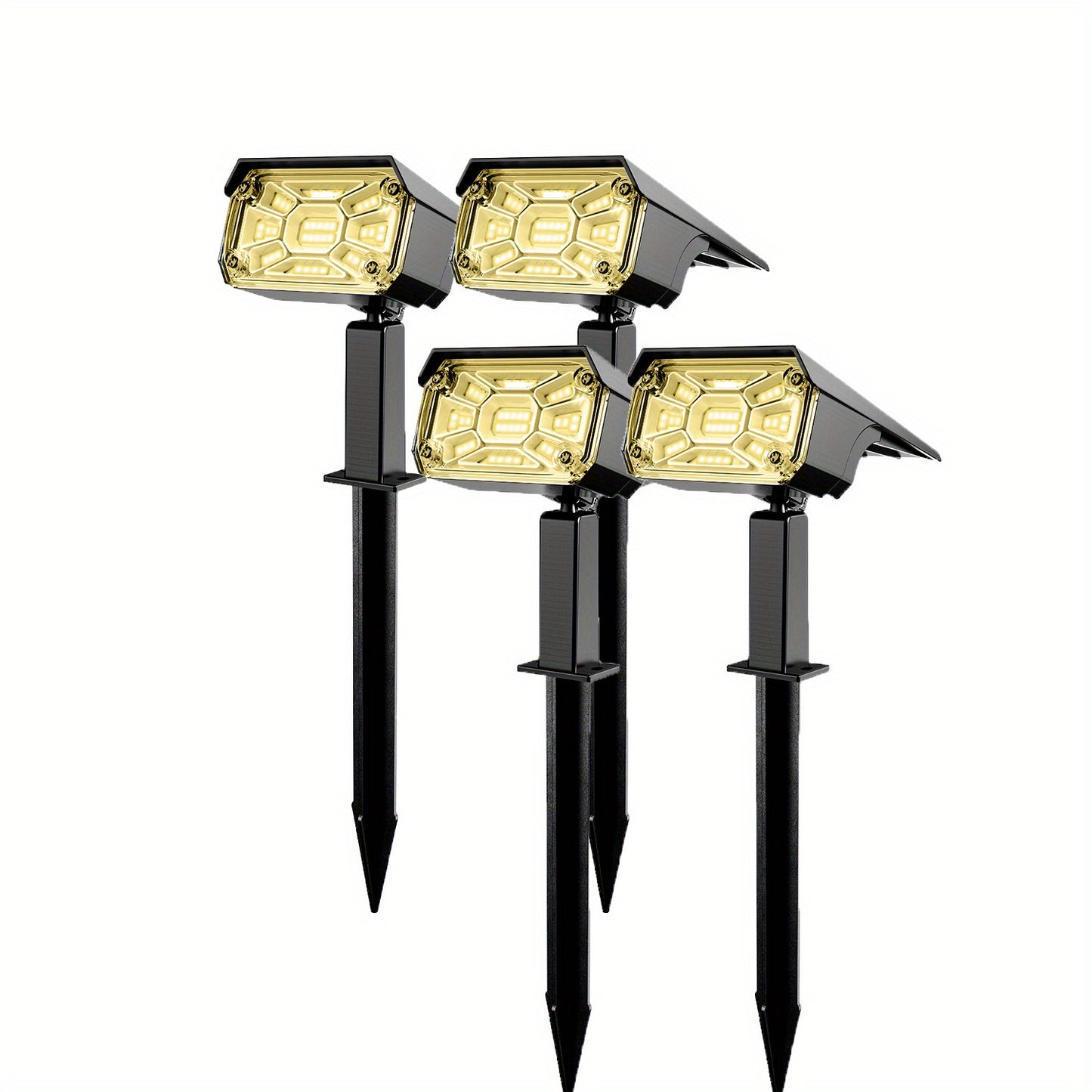 1/2/4/6 St  Solarbetriebene LED-Bodenlampen, 38 LED-Solargartenleuchten, Solar-Rasenleuchten, Solar-Spotlights, geeignet für Gärten, Höfe, Balkone, Rasenflächen, Wege, Villen, Partys, Spielplätze und Outdoor-Halloween-Dekorationen