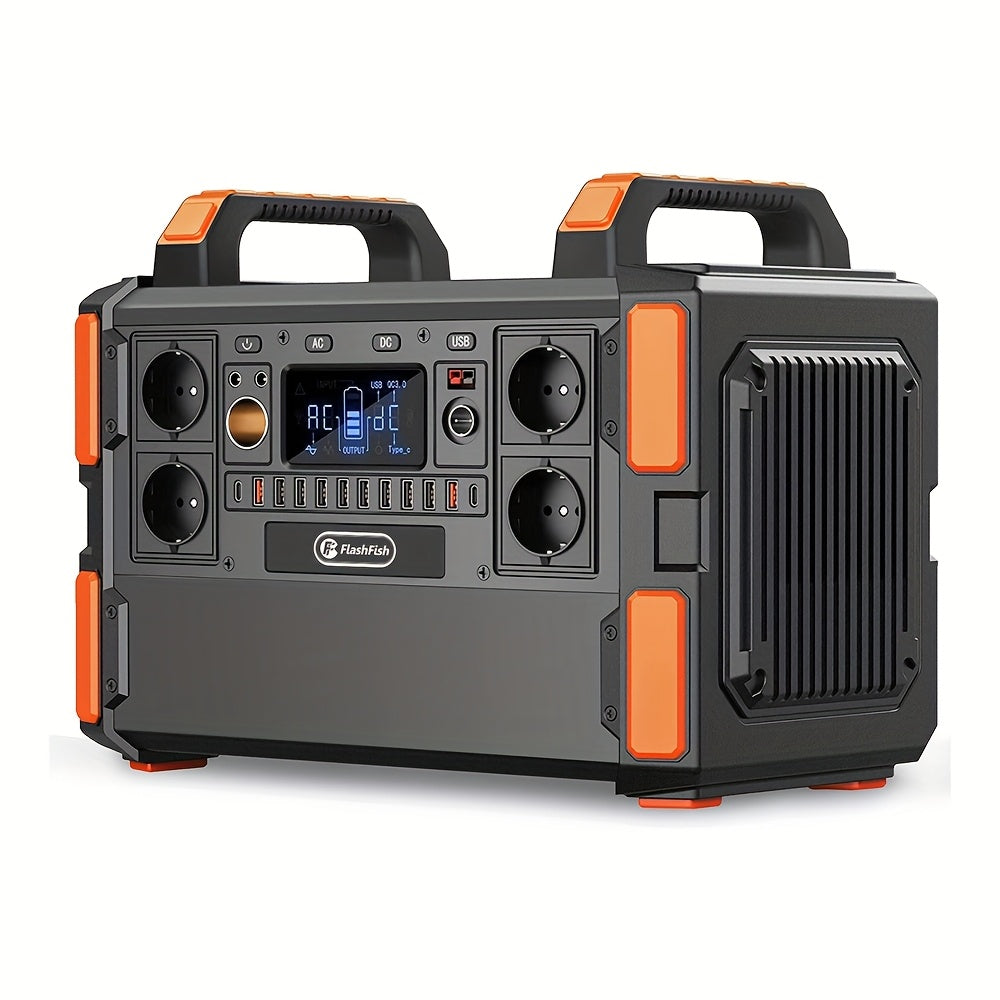 1000W Lifepo4 Batterie-Solarstromgenerator 1041.6Wh 230V (2000W Überspannung) Notfall-LFP-Batteriestromgenerator mit 4*AC-Solarstromstation, 19 Ausgangssteckdosen