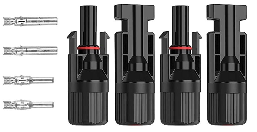 Solarkabel Verlängerung 4mm² / 6mm² 1-20m Solarpanel Adapterkabel,Solarkabel Verlängerung ,Beide Seiten M-C-4 Solarstecker Solarkabel-Verlängerungskabel,für stecker solaranlage Solarzellen Photovoltaik Montage(Schwarz+Rot)