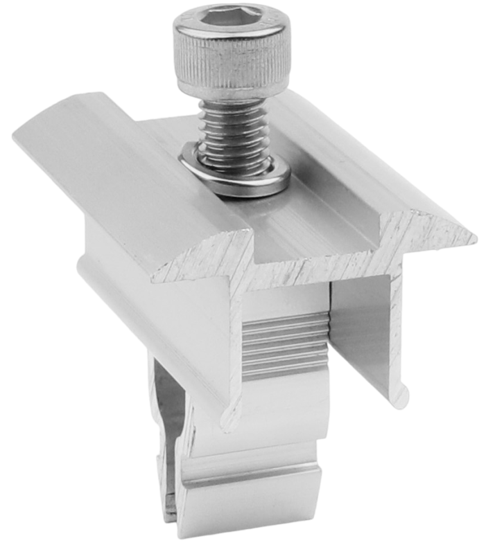 Solar Halterung Ziegeldach Set für1/2/3/4 Module, Upgrade 350MM Aluprofil und Photovoltaik Dachhaken, Solarmodul Halterung Ziegeldach Einstellbare Klemmen für Modul Dicke 30mm-45mm MZD10