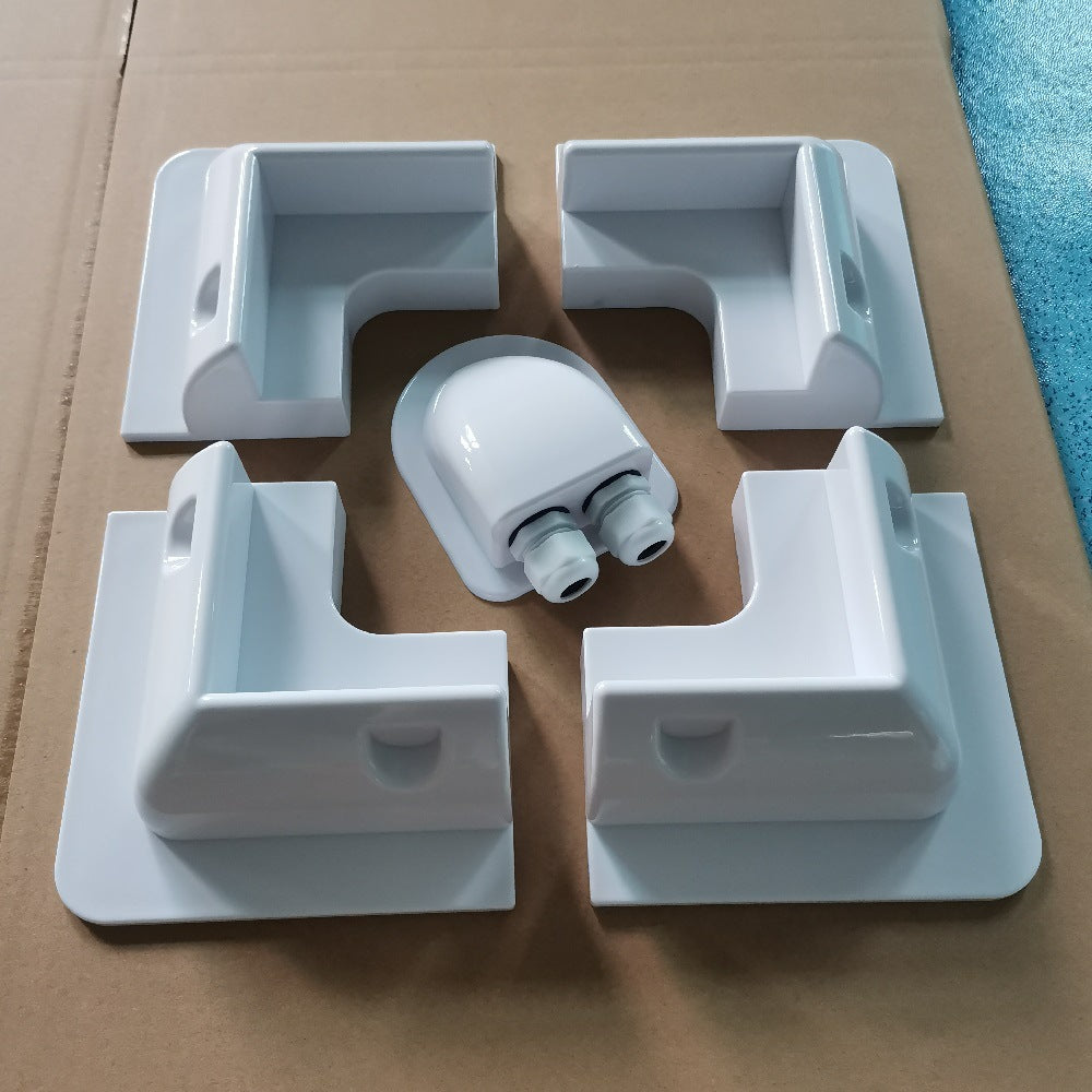 Solarmodul Halterungen, Ruipoo Solarpanel Montagehalterung Seitenhalterungen ABS Eckhalter Satz 5PCS bohrfrei Weit verbreitet auf Wohnmobile, Boote, Flachdächer, Camping und Caravan-Installationen