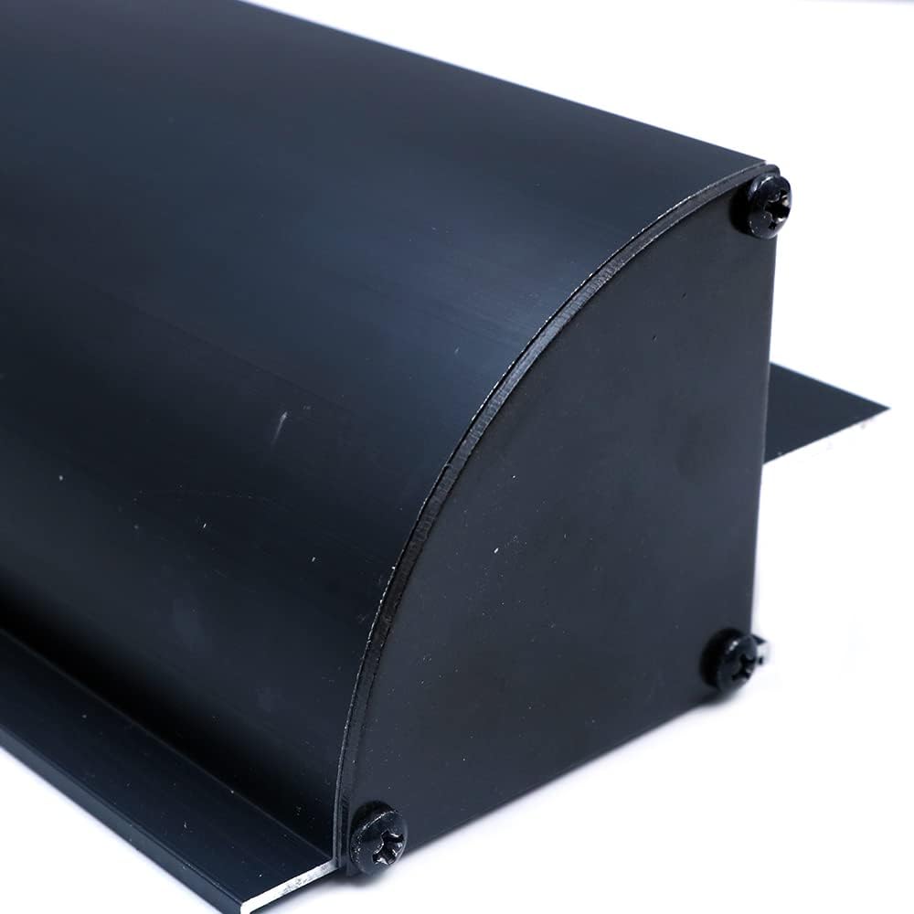 51cm/55cm/67cm solar module aluminum bracket, holding spoiler roof guide in black with pre-drilled holes, ideal for mobile homes, caravans, boats