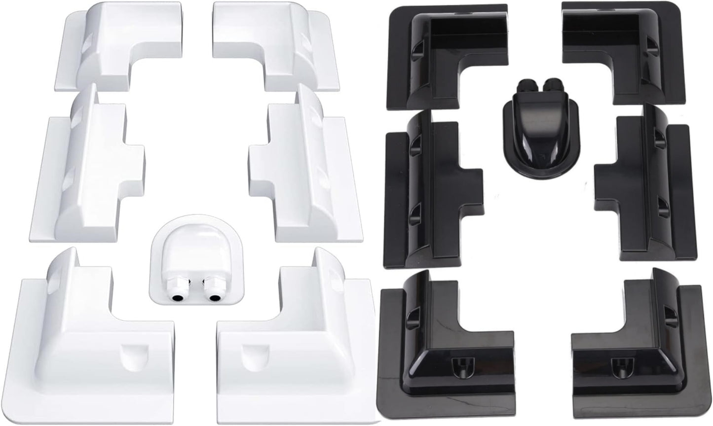 7pc Solarmodul Halterungen, Ruipoo Solarpanel Montagehalterung Seitenhalterungen ABS Eckhalter Satz bohrfrei Weit verbreitet auf Wohnmobile, Boote, Flachdächer, Camping und Caravan-Installationen