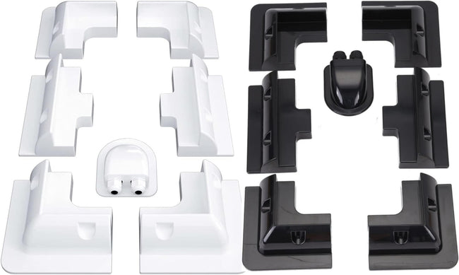 7pc Solarmodul Halterungen, Ruipoo Solarpanel Montagehalterung Seitenhalterungen ABS Eckhalter Satz bohrfrei Weit verbreitet auf Wohnmobile, Boote, Flachdächer, Camping und Caravan-Installationen