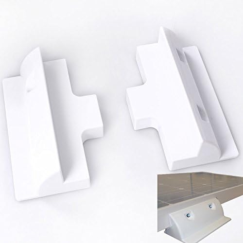 Black/White Solar Panel Mounting Brackets, UV Resistant ABS Solar Panel Mounting Brackets, Drill Free Corner Bracket Support for Wood Frame, Boat, RV, Caravan, Hood