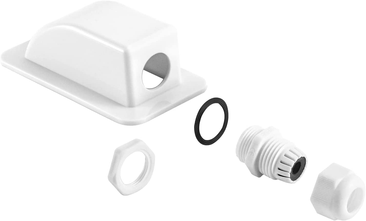 Solar Kabel Eingangsverschraubung Wasserdicht ABS Doppelkabel Kabelverschraubung Box Dachkabel Eingangsverschraubung Solar Panel Anschluss Anschlussdose für Wohnmobil Photovoltaik