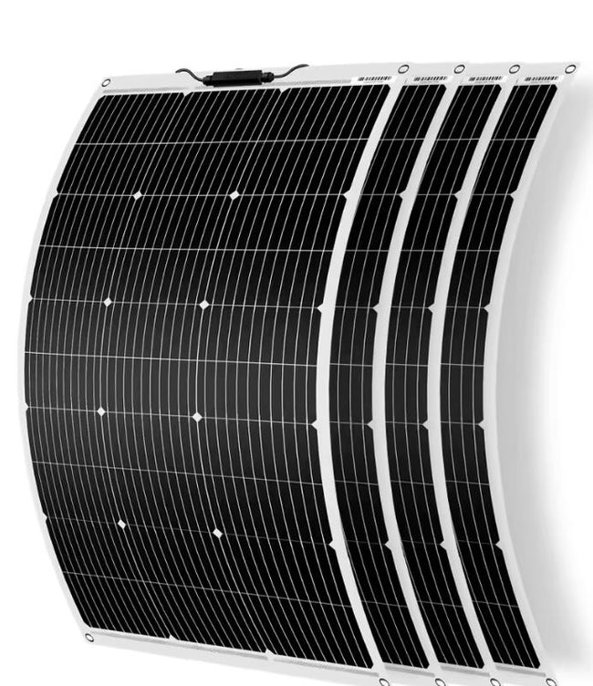 DOKIO 18V 100W/200W/400W Flexible Solarmodule Wasserdichtes monokristallines Solarpanel Camping RV Home Charge 12V