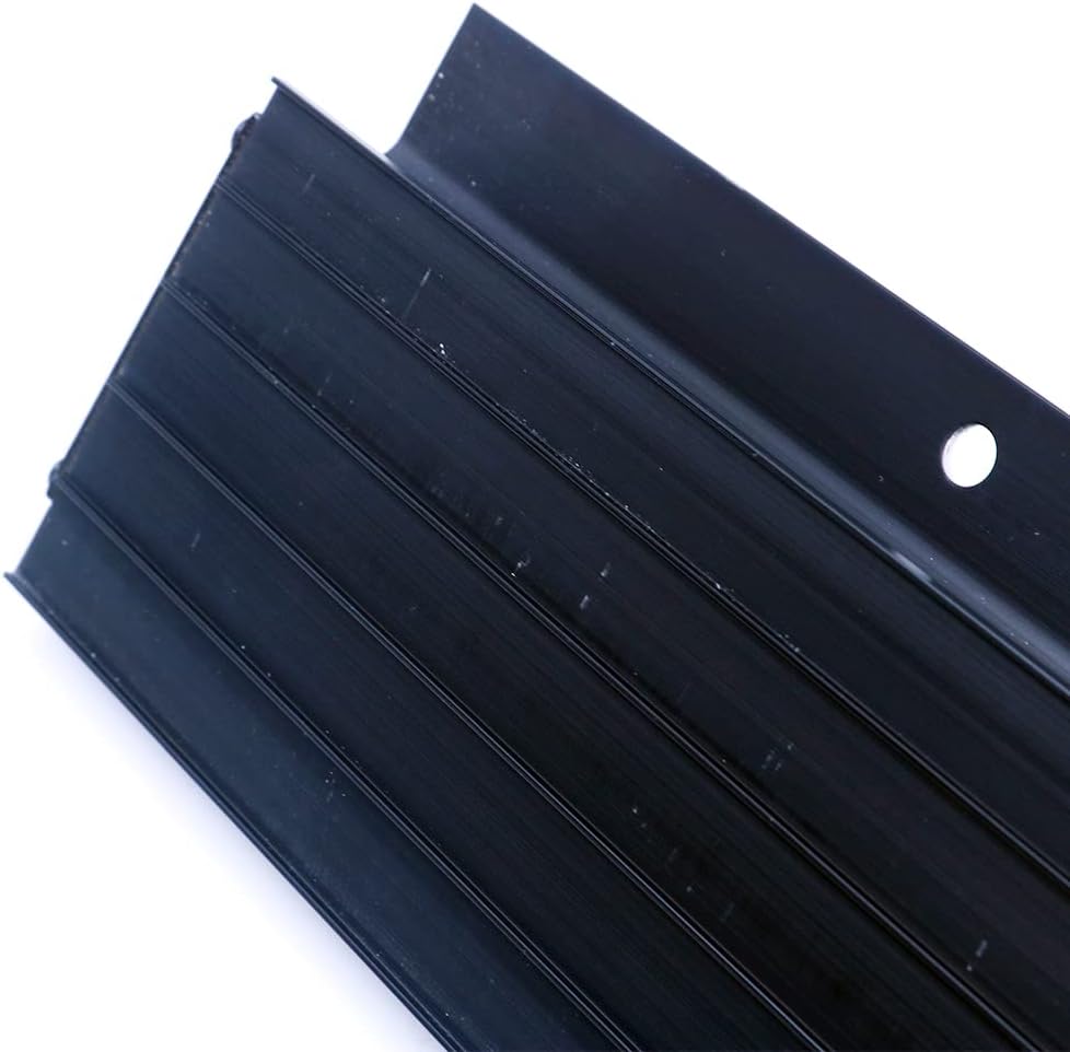 51cm/55cm/67cm solar module aluminum bracket, holding spoiler roof guide in black with pre-drilled holes, ideal for mobile homes, caravans, boats