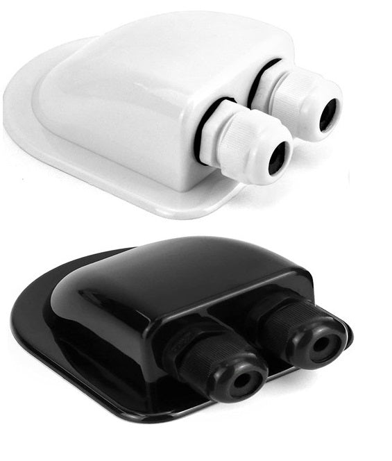 Solar cable feedthrough 2-way solar roof feedthrough brick waterproof solar modules cable connector for mobile home photovoltaic RV camper satellite system air conditioning caravan boats