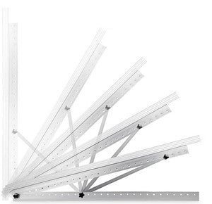 Solarpanel Halterung 45Zoll/114CM Balkonkraftwerk | Solarmodul Halterung für Solarmodule bis 114cm | Verstellbar 0-90° Mos05 Silber