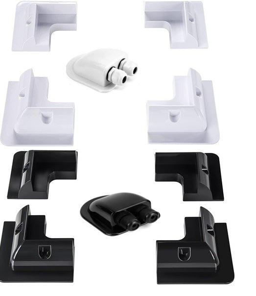 Solarmodul Halterungen, Ruipoo Solarpanel Montagehalterung Seitenhalterungen ABS Eckhalter Satz 5PCS bohrfrei Weit verbreitet auf Wohnmobile, Boote, Flachdächer, Camping und Caravan-Installationen