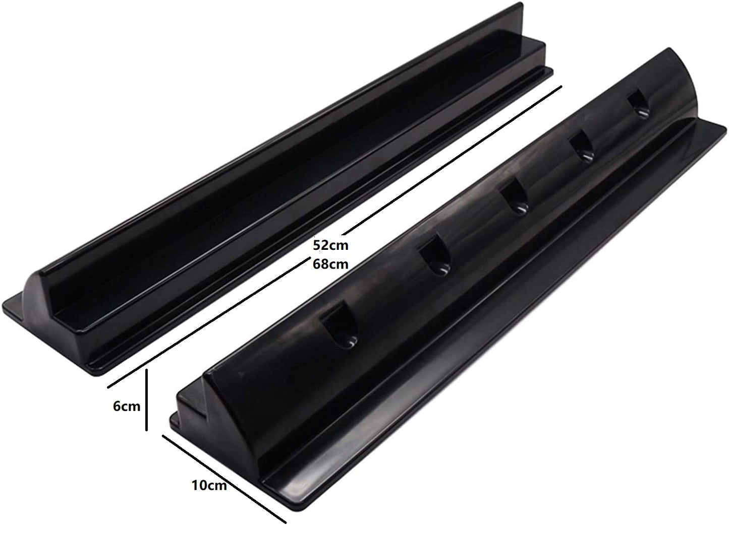52cm/68cm 2-part long solar module bracket side profiles drill-free installation for motorhomes, caravans, boats