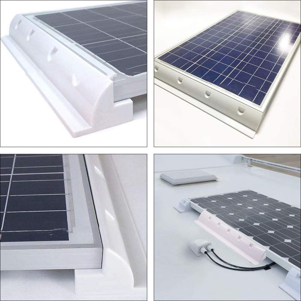 52cm/68cm 2-part long solar module bracket side profiles drill-free installation for motorhomes, caravans, boats