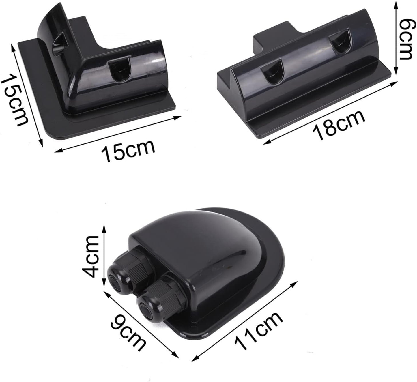 7pc Solarmodul Halterungen, Ruipoo Solarpanel Montagehalterung Seitenhalterungen ABS Eckhalter Satz bohrfrei Weit verbreitet auf Wohnmobile, Boote, Flachdächer, Camping und Caravan-Installationen