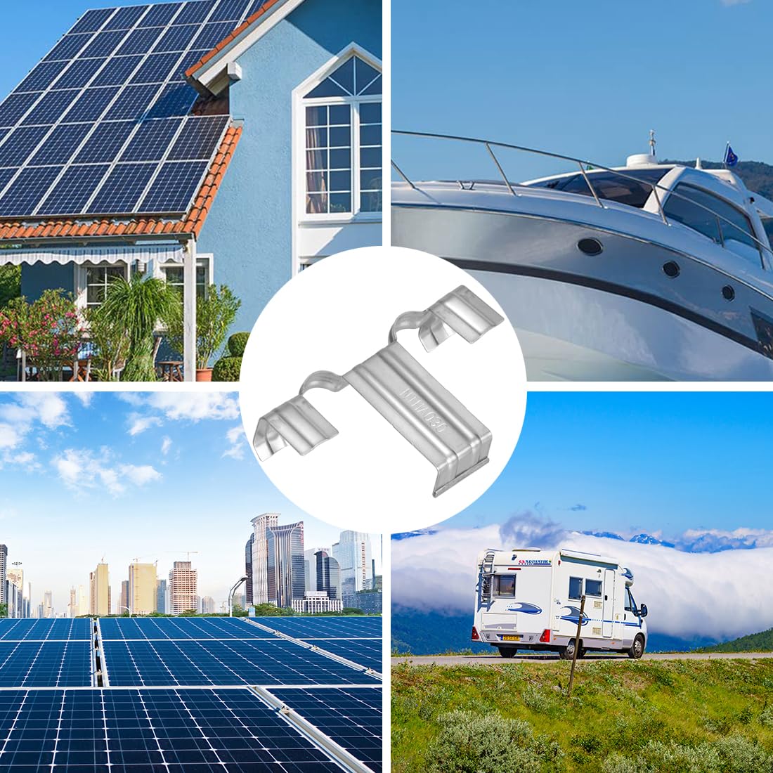 30 Pcs Edelstahl Wasserablauf-Clip für Solarmodul Mps03