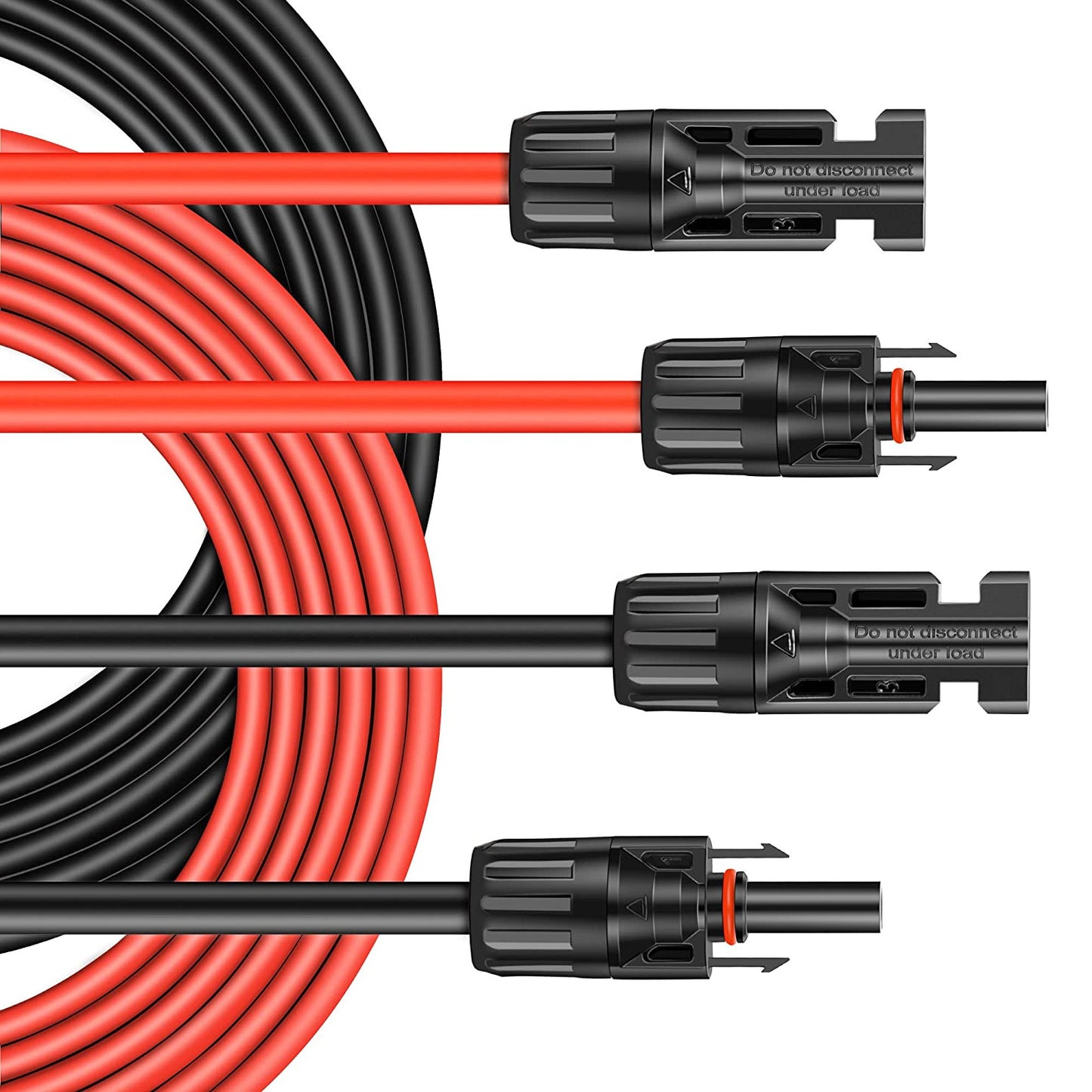 Solarkabel Verlängerung 4mm² / 6mm² 1-20m Solarpanel Adapterkabel,Solarkabel Verlängerung ,Beide Seiten M-C-4 Solarstecker Solarkabel-Verlängerungskabel,für stecker solaranlage Solarzellen Photovoltaik Montage(Schwarz+Rot)