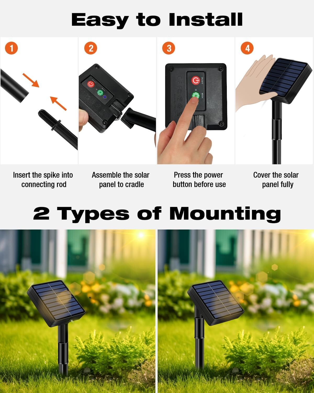 Solar Lichterkette Aussen Warmweiss 4-PACK 50-300 LEDs Lichterkette Solar Außen Wetterfest, 8 Modi Kupferdraht Warmweiß Lichterkette Outdoor Wasserdicht für Garten Terrasse Balkon Weihnachten Deko