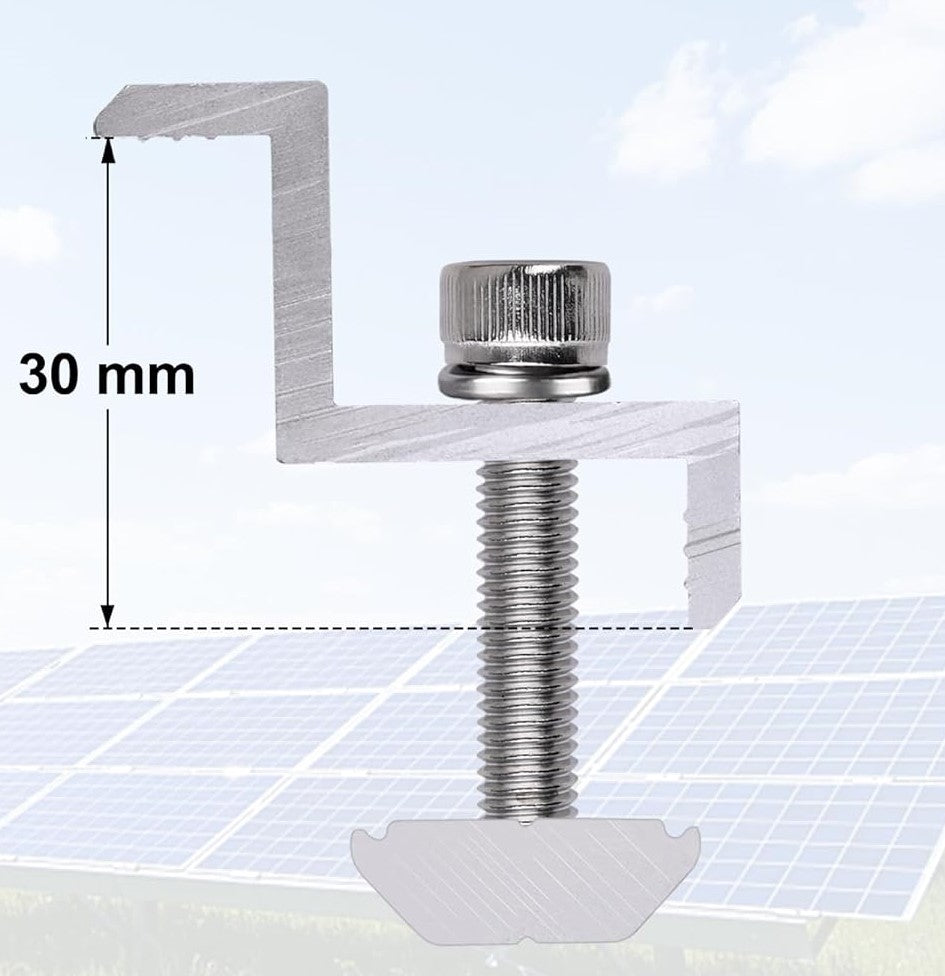 8 pcs Photovoltaik Solarmodul Endklemmensatz 30mm 35mm in einem Mby10
