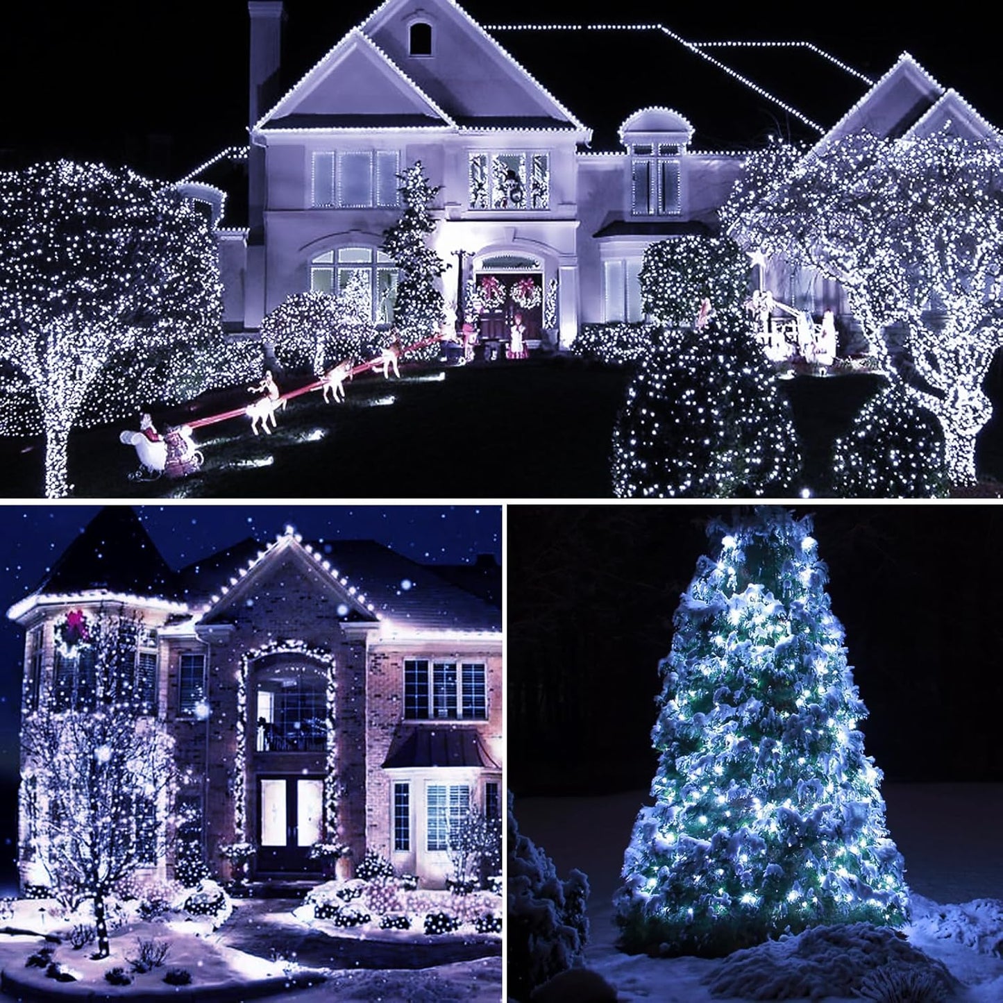 Solar Lichterkette outdoor aussen, 50/100/200/300LEDs 8 Modus Außenbeleuchtung Kupferdraht Wasserdicht