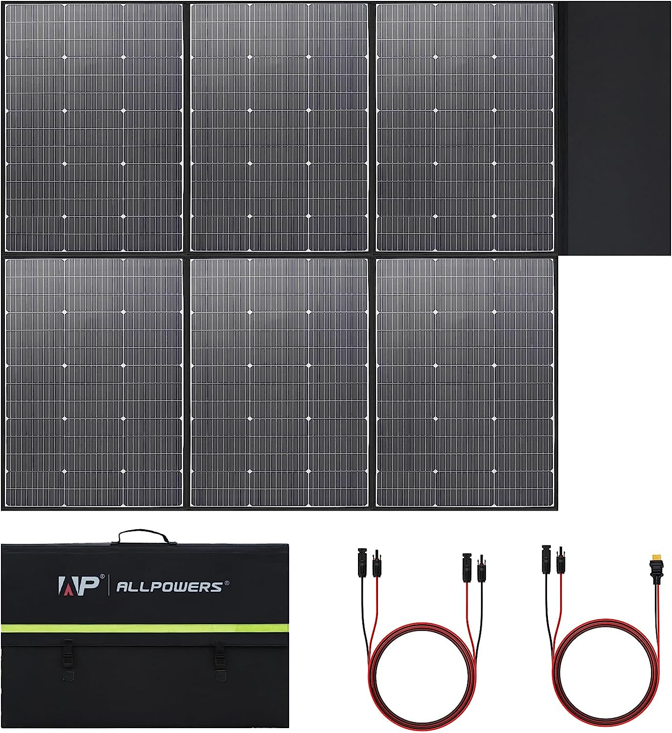 ALLPOWERS SP039 600W Faltbar Solarpanel Wohnmobil Solarpanel Set IP67 Wasserdicht 44V Monokristalline Solarmodule für Tragbare Solargeneratoren RV Batterie Boot Wohnwagen Balkon Garten Camping