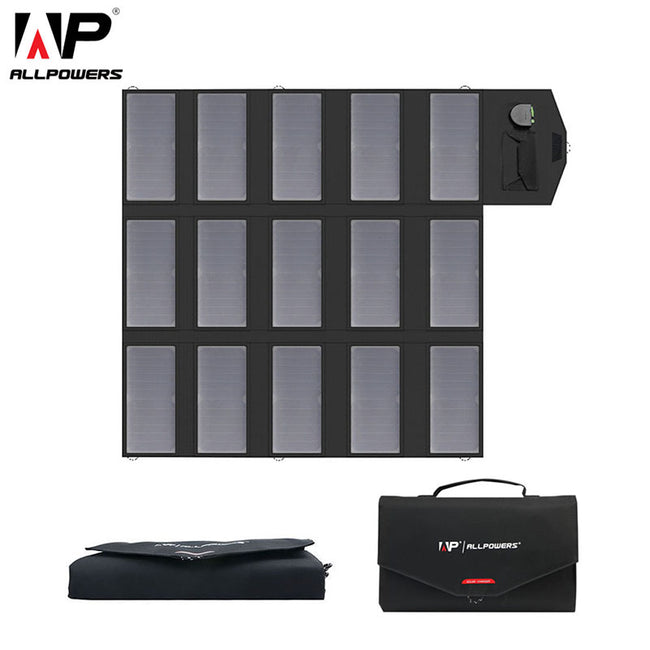 ALLPOWERS 100W Faltbares Solarpanel Solar ladegerät Solarmodul für Tragbare Powerstation mit 2 x USB Anschluss Outdoor Solargenerator für Reisen, Camping und Garten