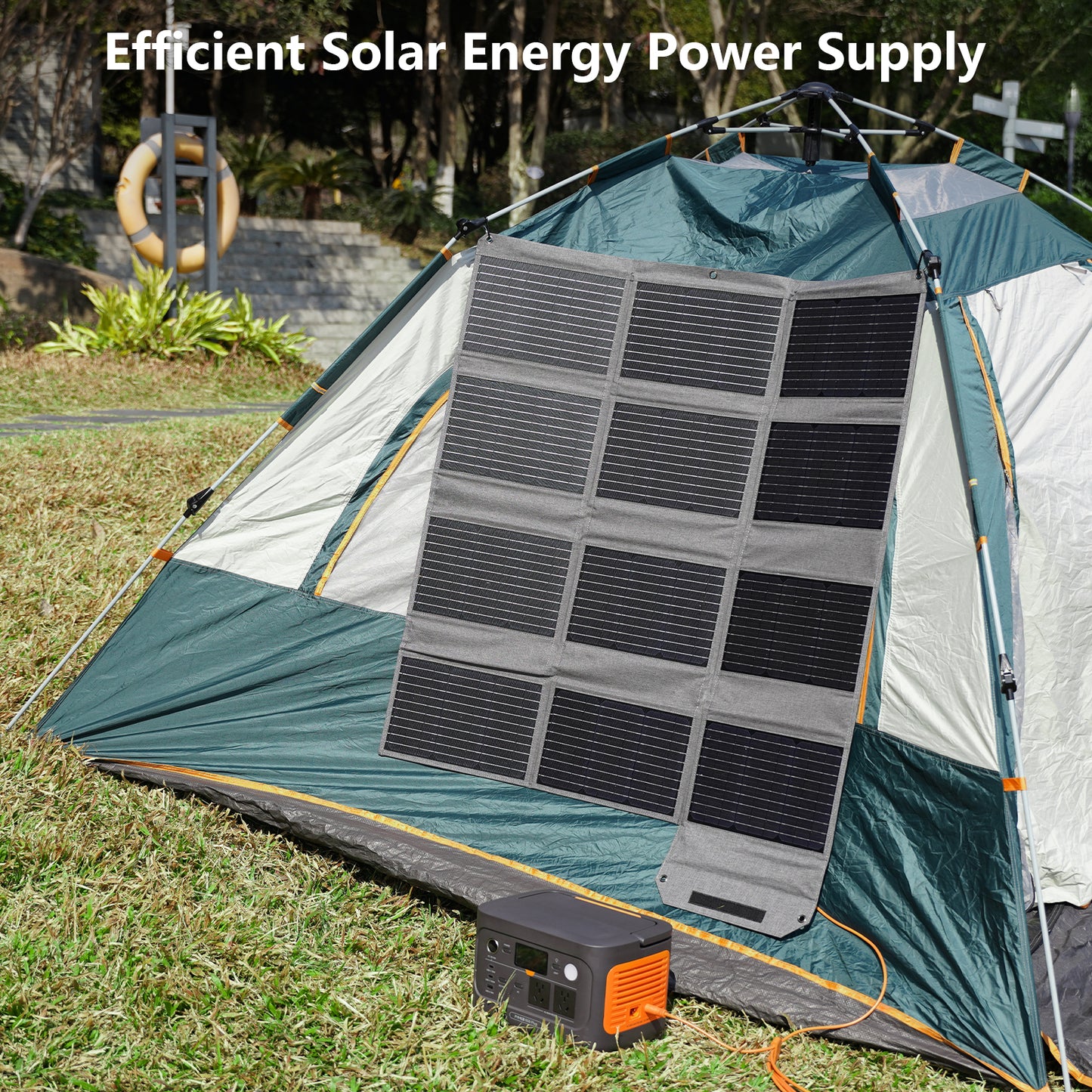 MHPOWOS 120 W 80 W tragbares Solarpanel 23,5 % hocheffizientes faltbares Solarladegerät für Camping, Wohnmobil, Notstromversorgung