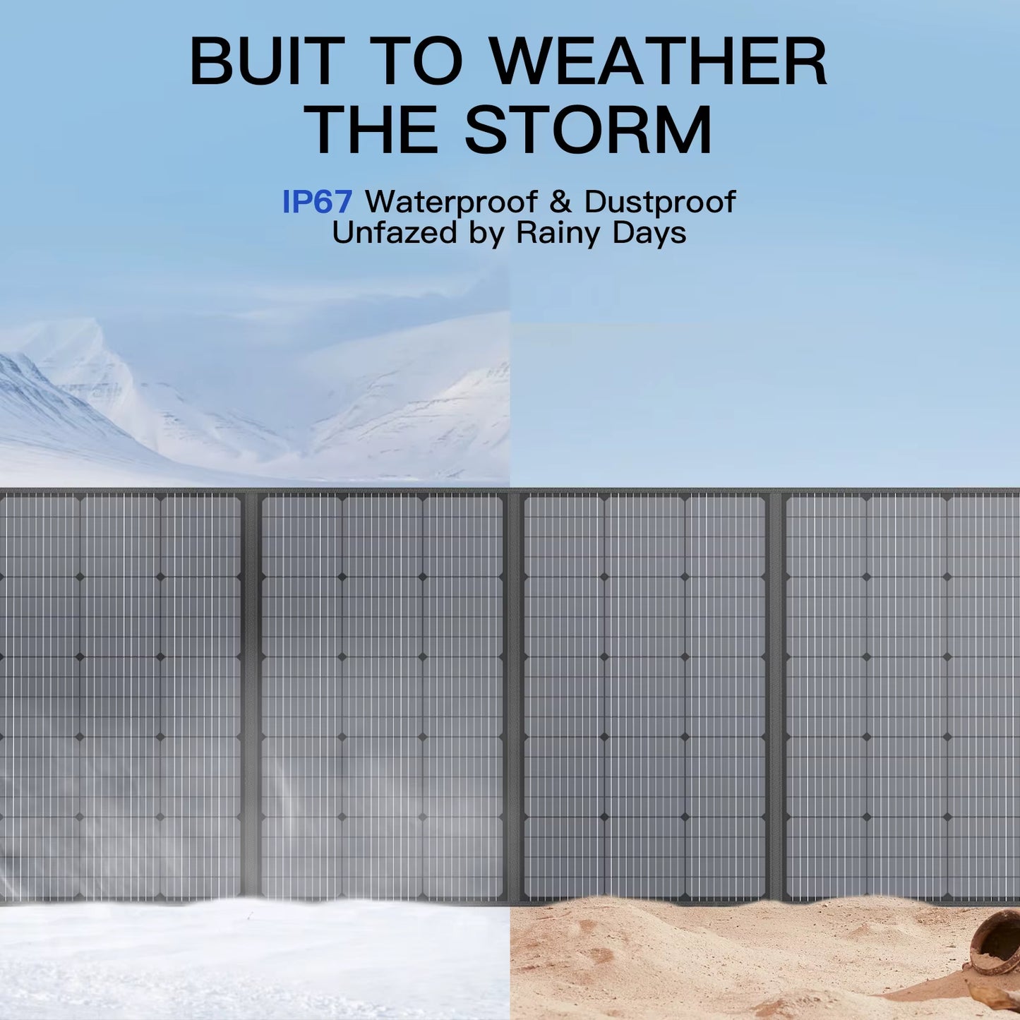 ALLPOWERS SP037 400W Faltbares Solarpanel, Tragbares Solarpanel Solarmodul Solarladegerät Solar Panel für Powerstation Solargenerator Camping Wohnmobil Boot Stromausfall Outdoor Garten Balkon