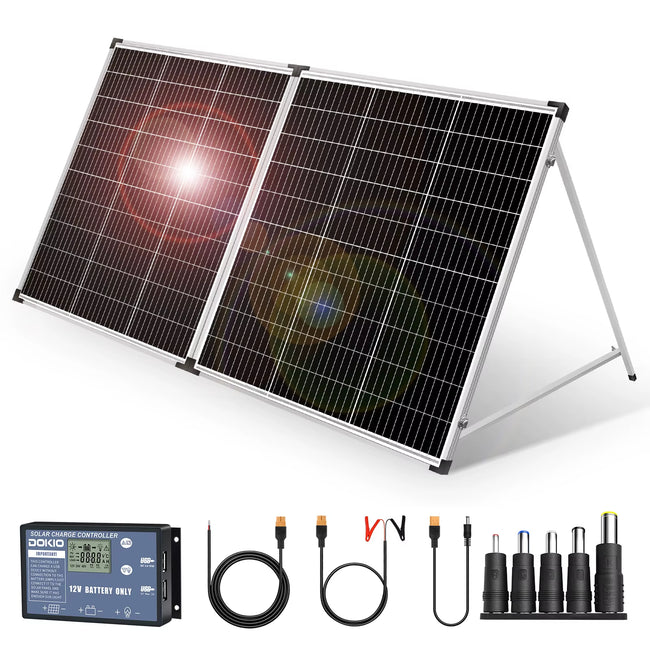 Dokio 200W Panel Solar plegable China 10A/20A 12V Controller Panel Solar Plegable Ragula/Cargador de Sistema Panel Solar